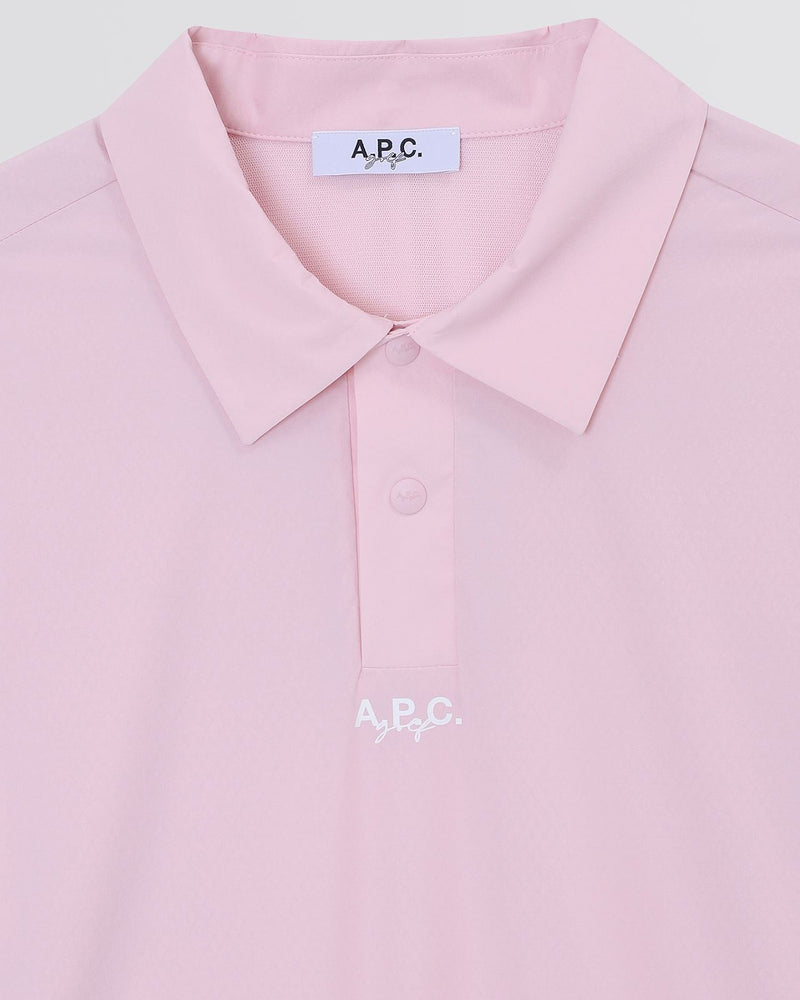 Adrien Woven Polo Shirt Fab Pale Pink