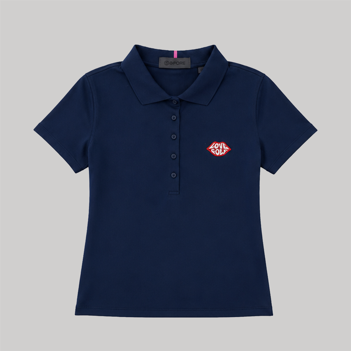 G/FORE x TRENDYGOLF Love Golf Ribbed Tech Nylon Polo Twilight