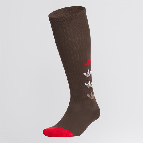 Trefoil Knee-High Golf Socks Dark Brown