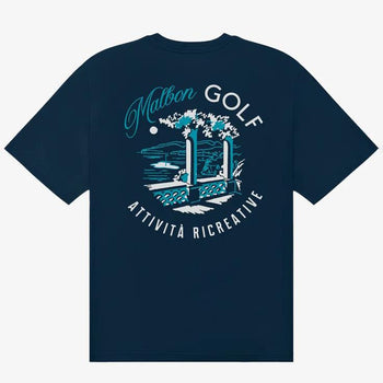 ■Malbon Golf■ PARADISE PIGMENT ROUND T-SHIRT NAVY MAN Genuine Malbon Golf PARADISE PIGMENT ROUND T-SHIRT NAVY (MAN