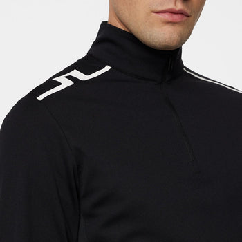 Leon Quarter Zip Mid Layer Black