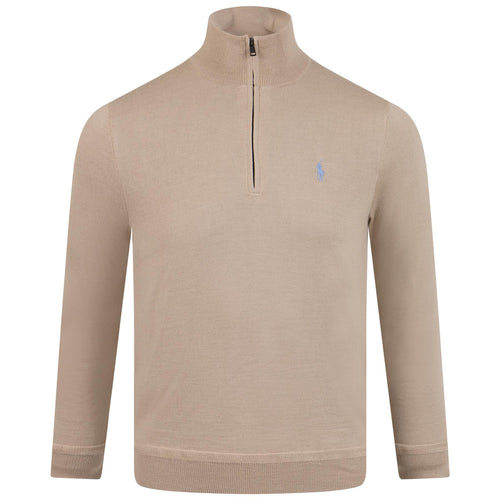 Polo Golf Wool Blend Quarter Zip Mid Layer Basic Stand – AW23