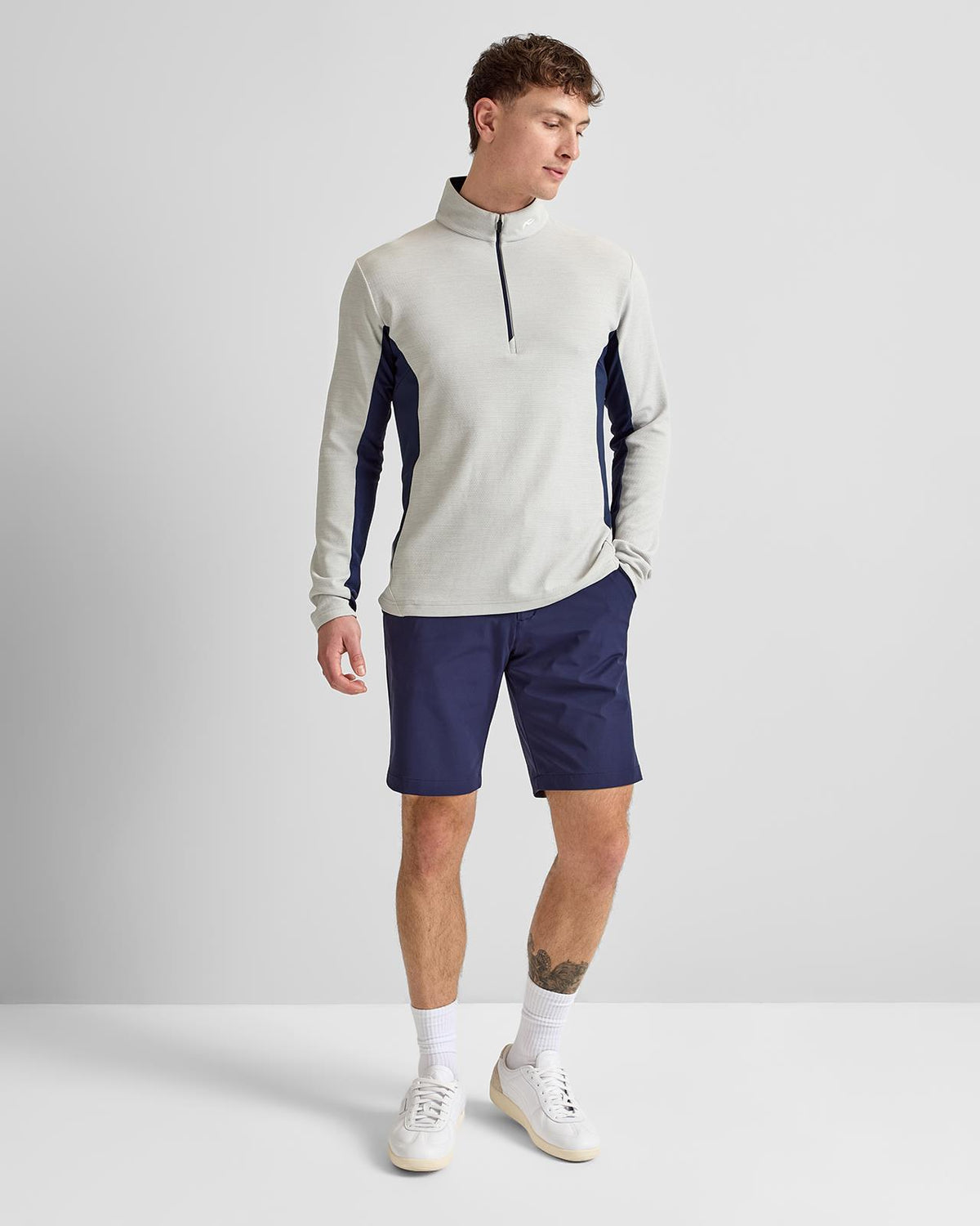 Roman Half Zip Mid Layer Alloy/Atlanta Blue
