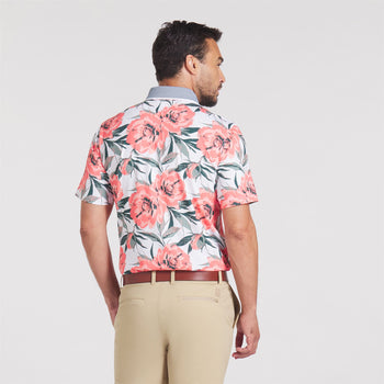 MATTR Beautiful Game Polo White Glow/Red Fire