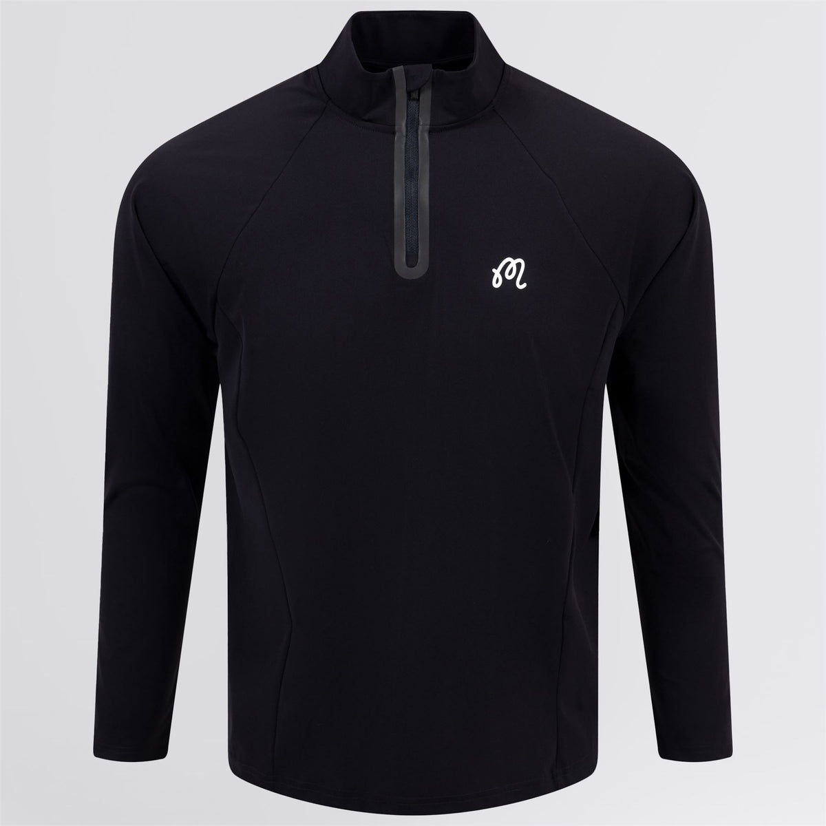 Performance Raglan Quarter Zip Mid Layer Black