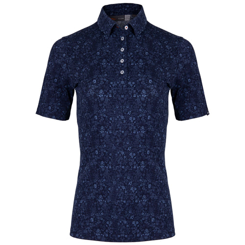 Womens Hollow Pima Polo Atlanta Blue - SS25