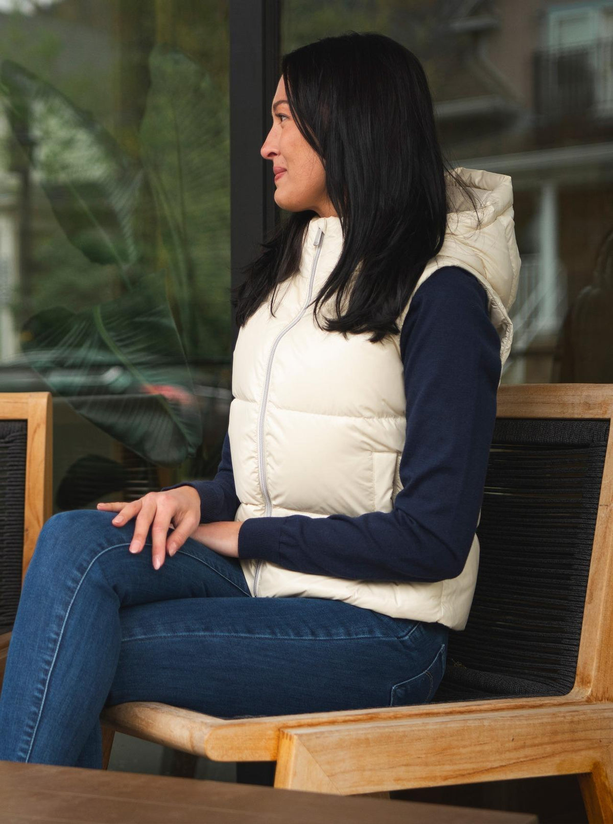 Vivi Shine Vest Alabaster