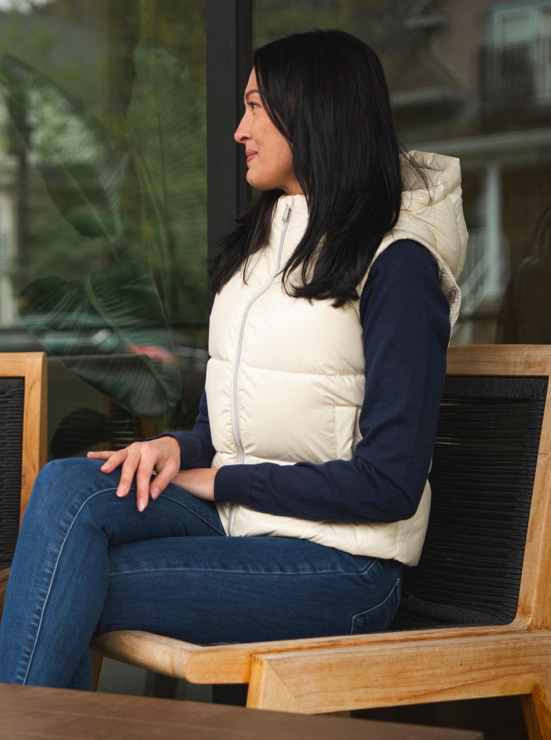 Vivi Shine Vest Alabaster