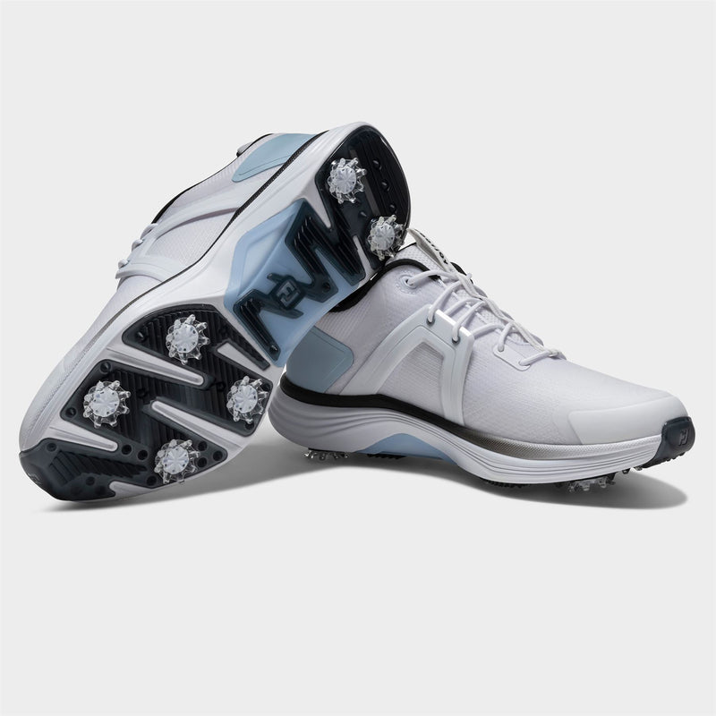 Hyperflex Spiked Golf Shoes White/Blue/Black