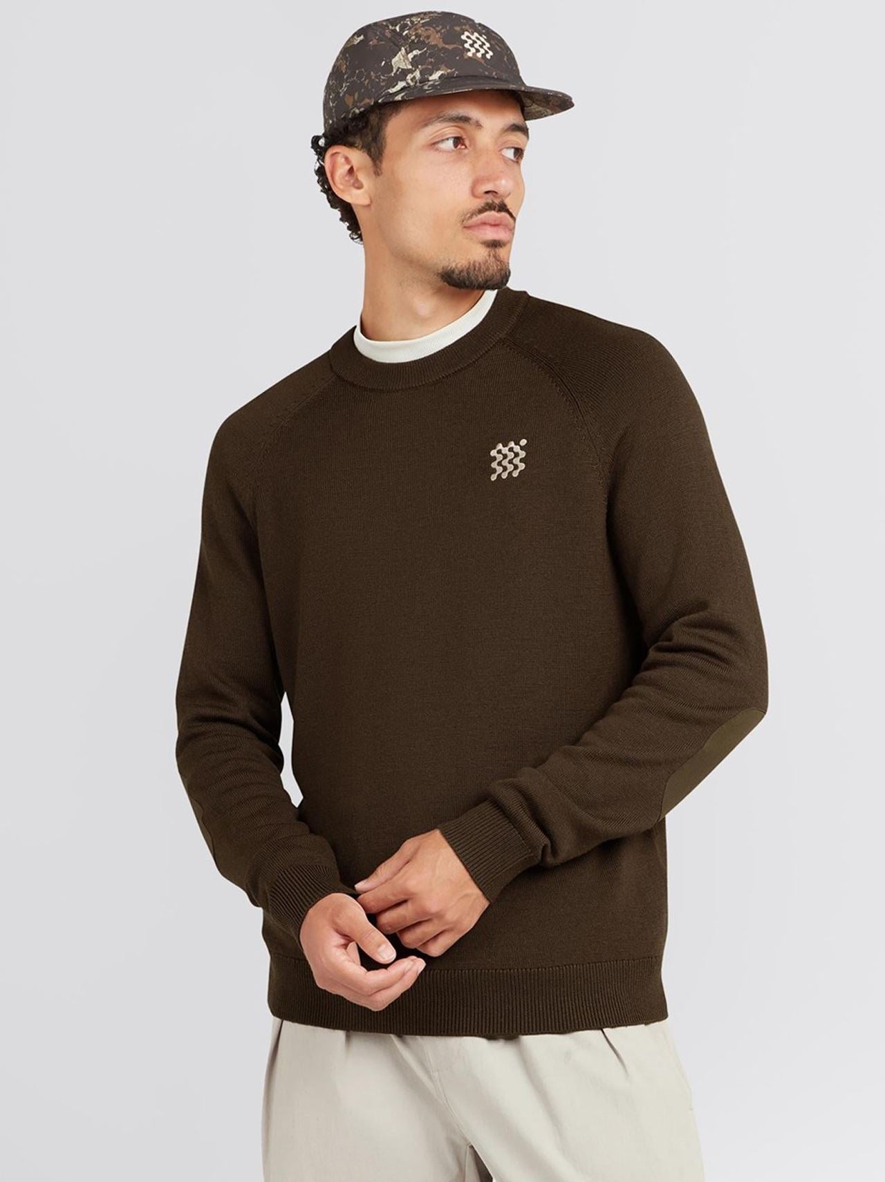 Merino Wool Crewneck Hickory