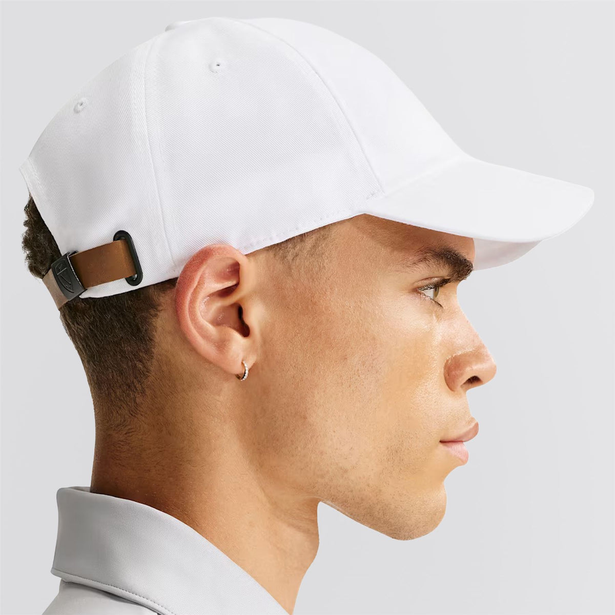 Club Curved Bill Golf Cap White