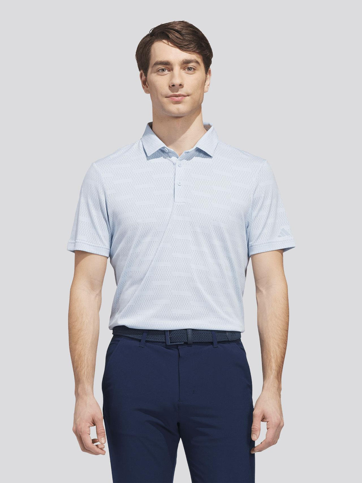 adidas Ultimate365 Jacquard Polo Shirt in Crystal Sky - main product view