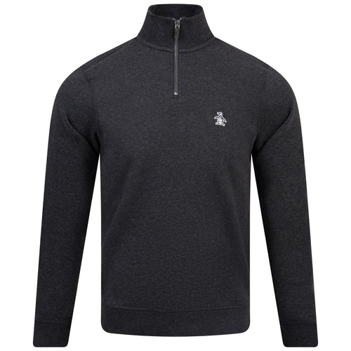 Sticker Pete Fleece Quarter Zip Dark Charcoal - AW24