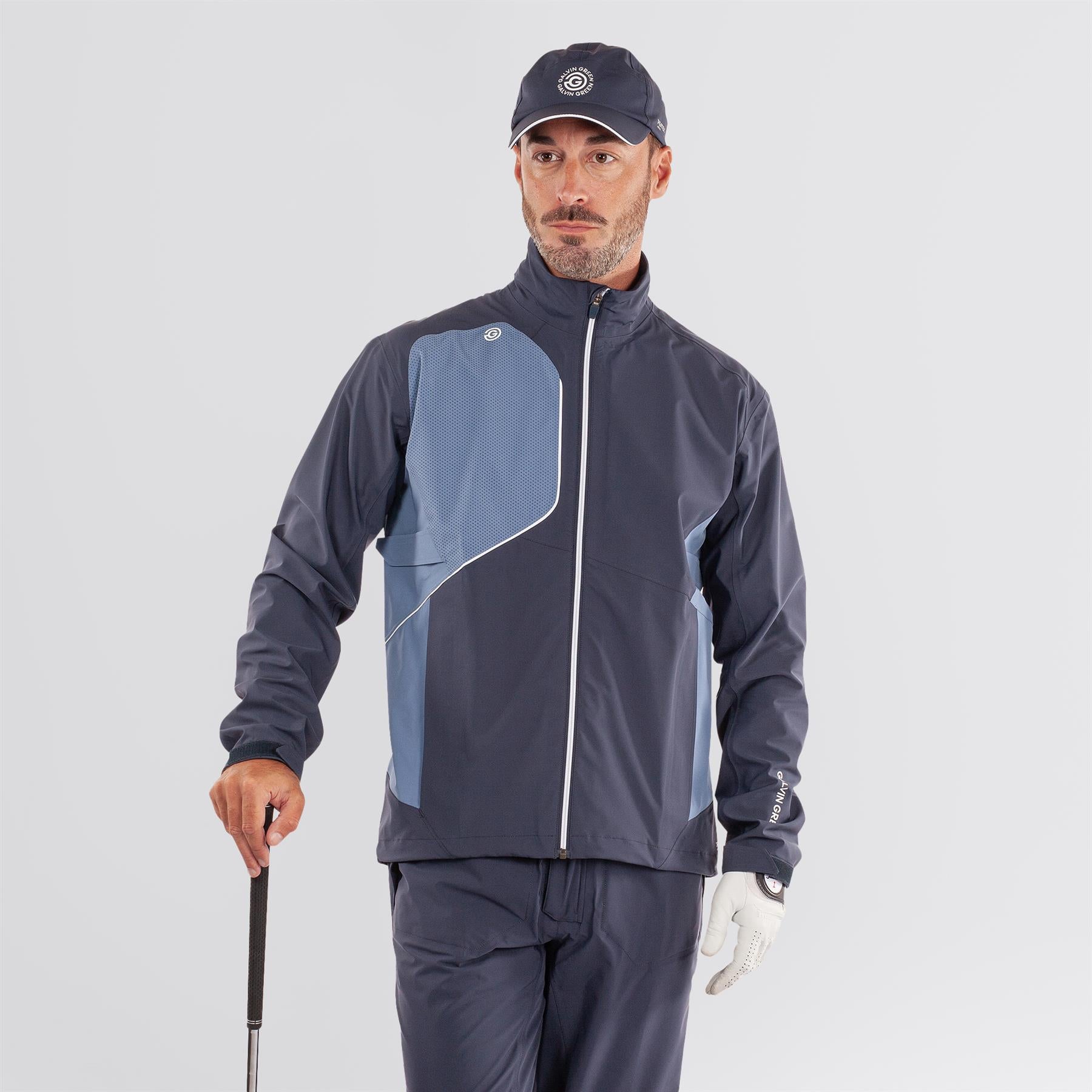 Ames PERTEX Waterproof Jacket Navy/Moonlight Blue