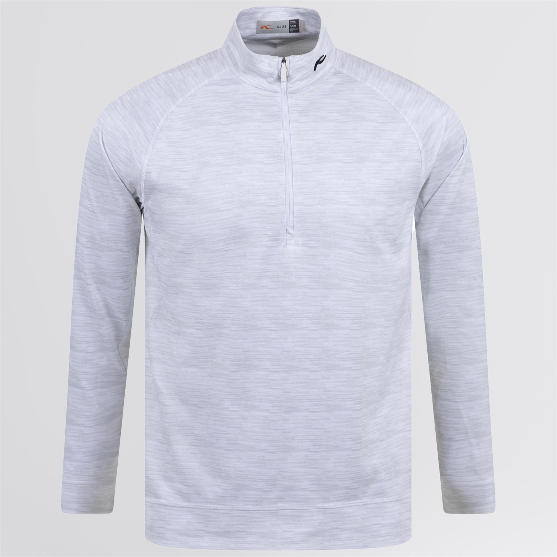 Keano Half Zip Mid Layer White Melange