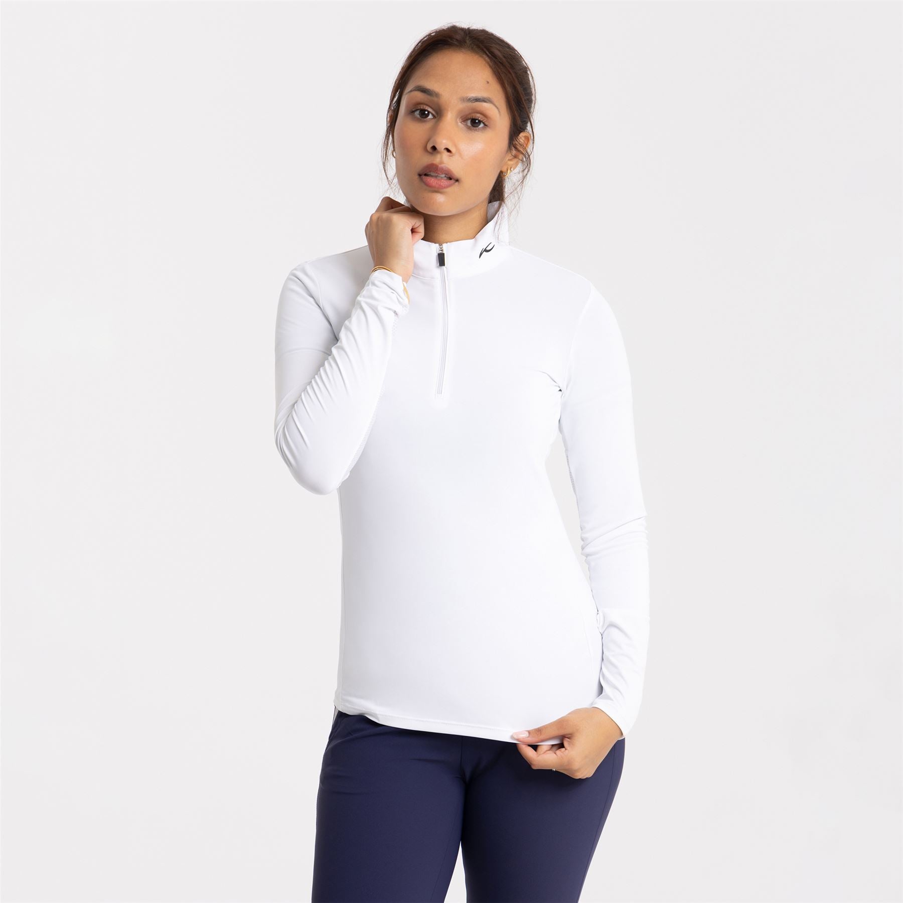 Womens Sunshine Sport Half Zip White