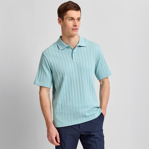 Simon Stripe Polo Forget-Me-Not