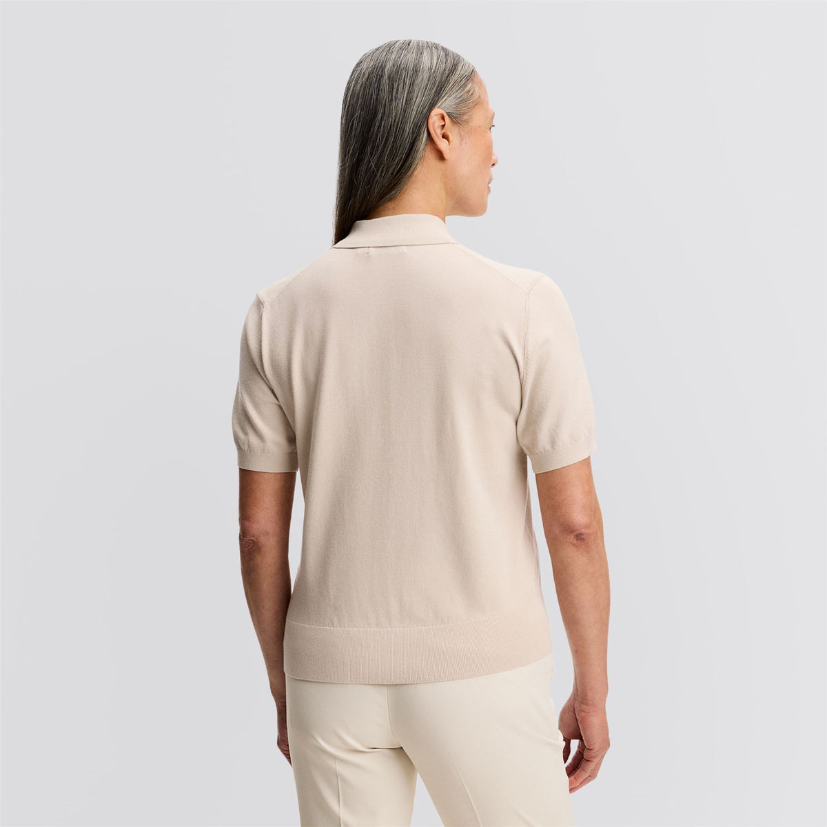 Blake Knit Polo Moonebeam