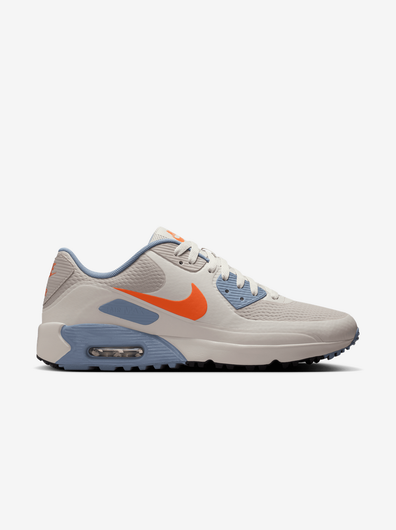 Air Max 90 Spikeless Golf Shoes Moon Particle/Safety Orange/Light Bone