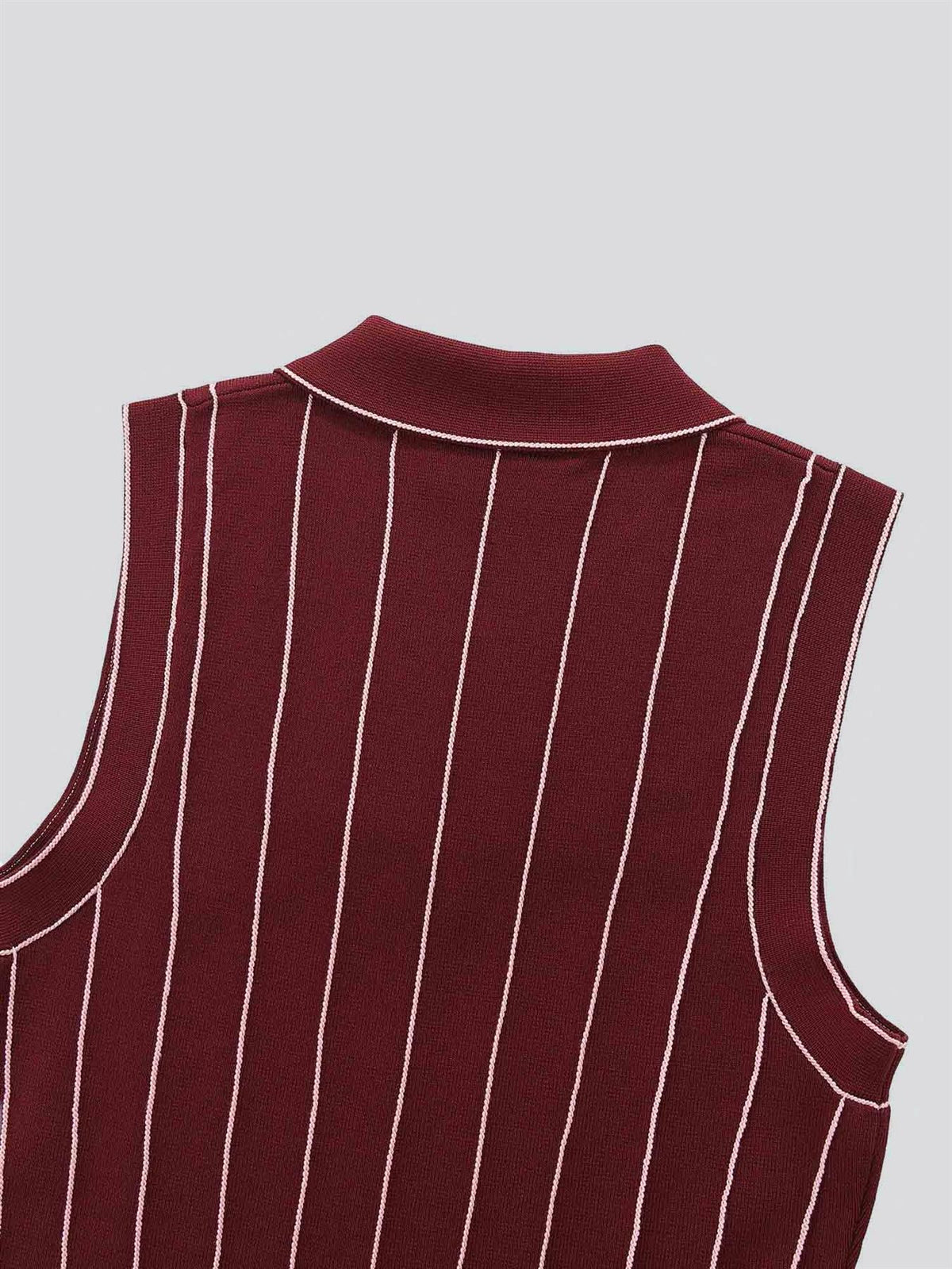 Country Club Knit Dress Maroon/Pink