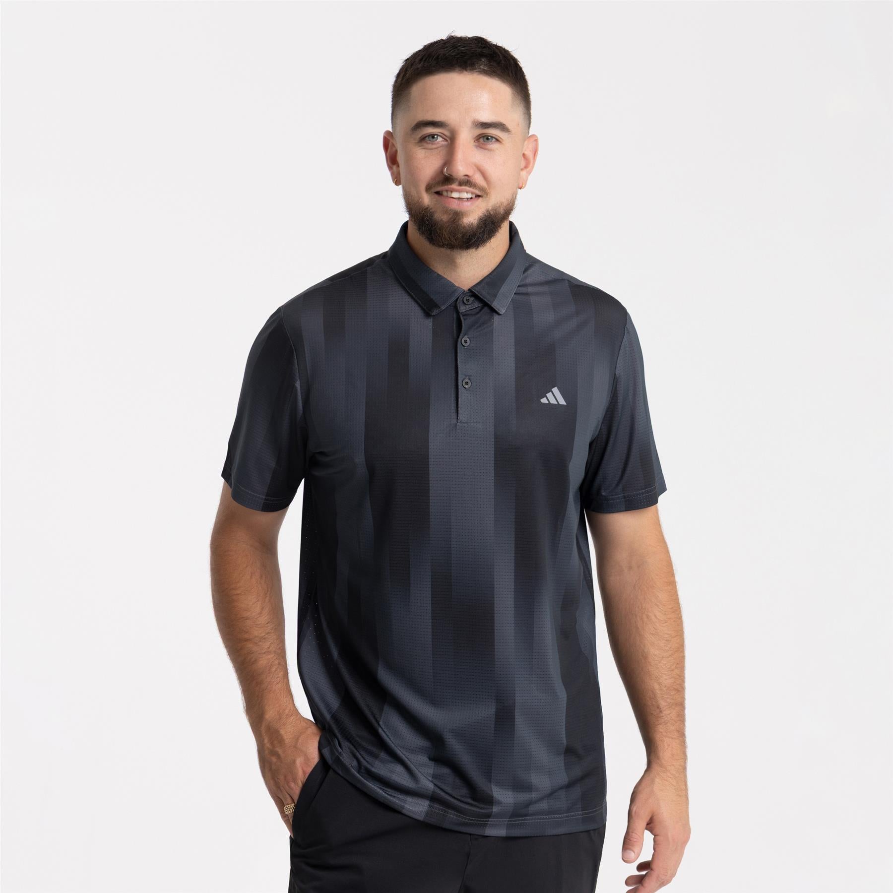 Ultimate365 Mesh Radiant Print Polo Grey/Black