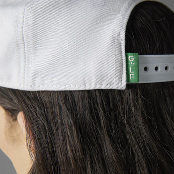 Tour Archive 5 Panel Patch Hat White