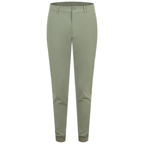 Cuff Double Weave Stretch Jogger Golf Trousers Oil Green - SS24