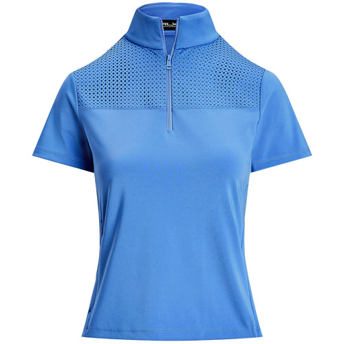 Womens RLX Eyelet Quarter Zip Polo Summer Blue - SS25