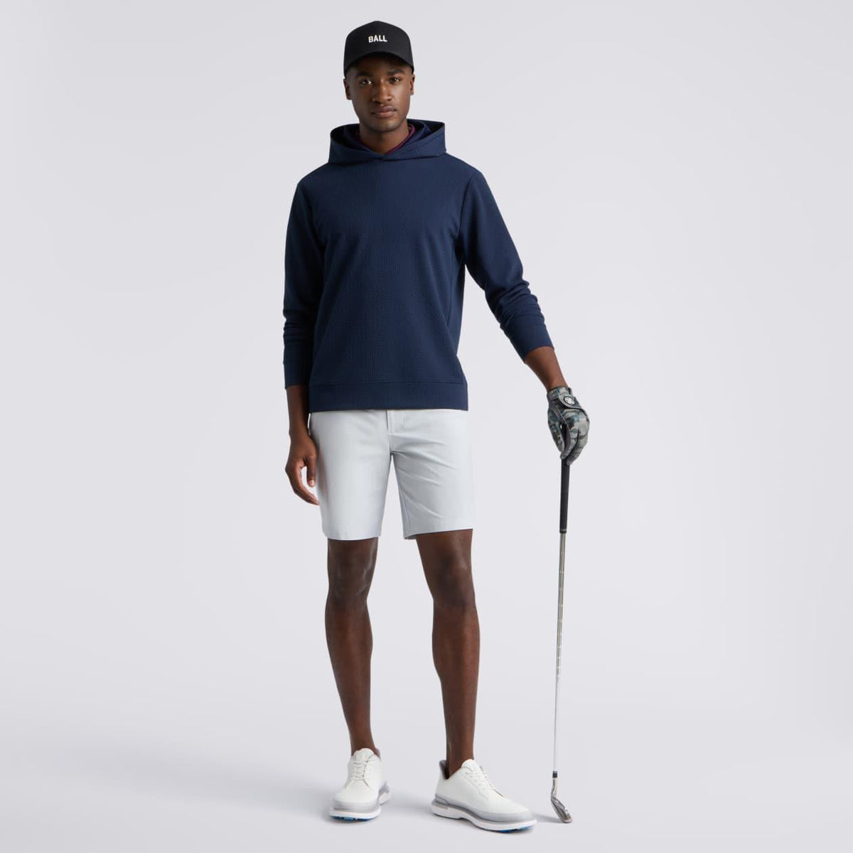 Pebble Quilted Hoodie Twilight