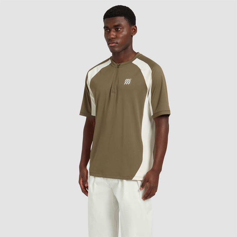 Tour Zip Polo Dark Olive