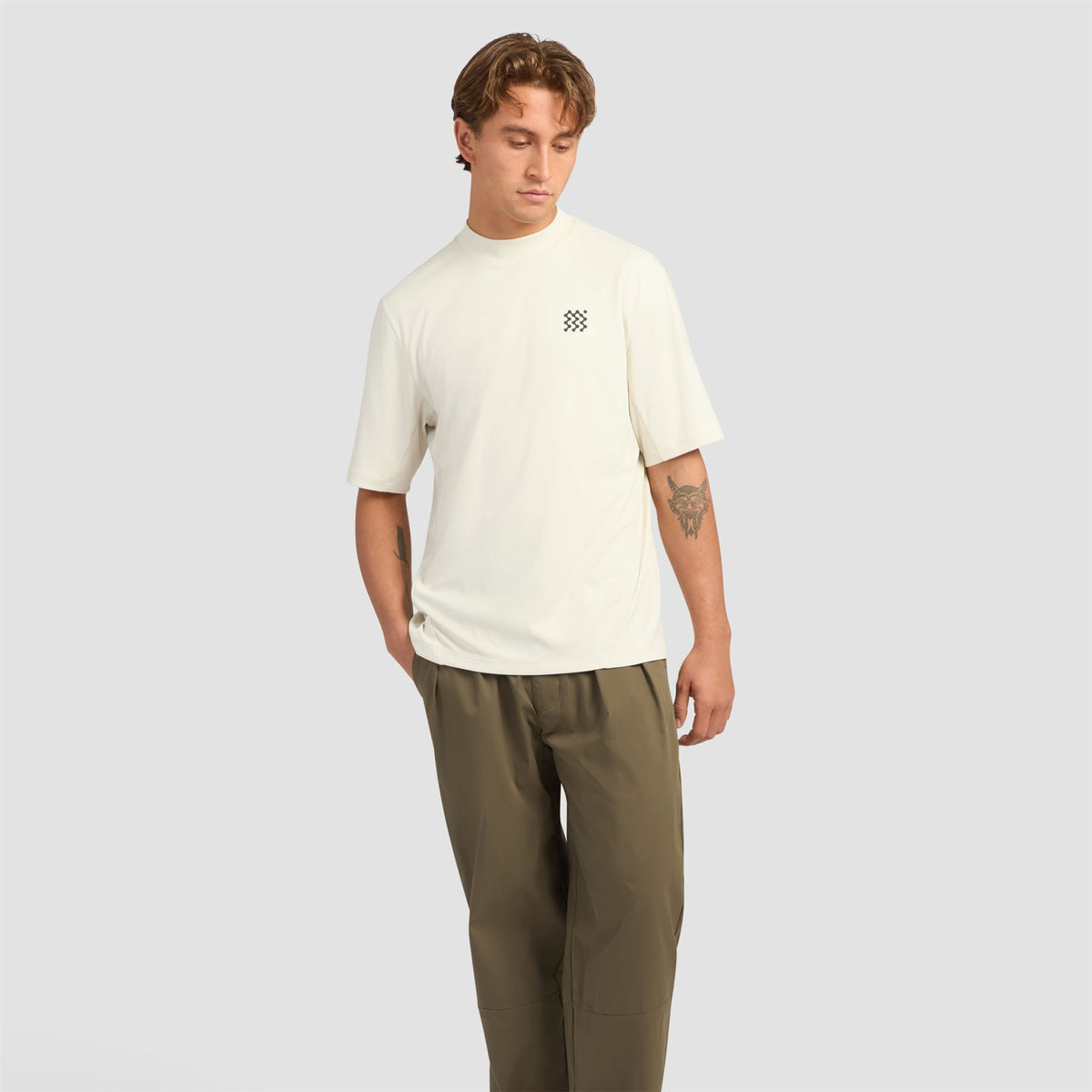 Course Mock Neck Polo Dune