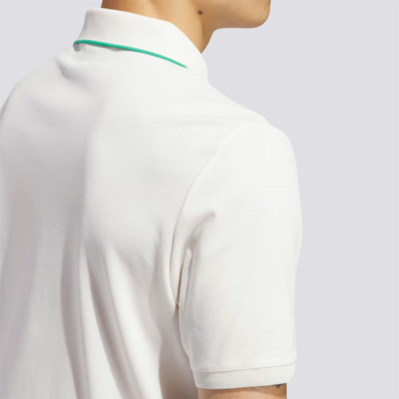 Originals Twistknit Trefoil Polo Chalk White/Court Green