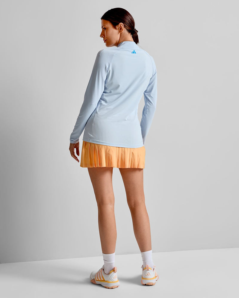 Ultimate365 Solid Quarter Zip Mock Neck Crystal Sky