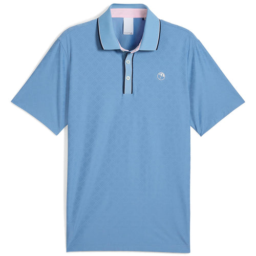 x AP Tipped Jacquard Polo Zen Blue - SS25