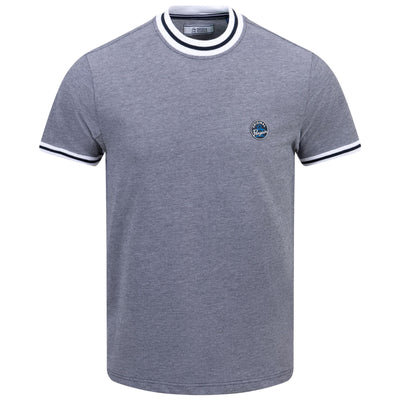 Archiv Micro Birdseye Baumwoll-Pique-T-Shirt Dark Sapphire – SS24