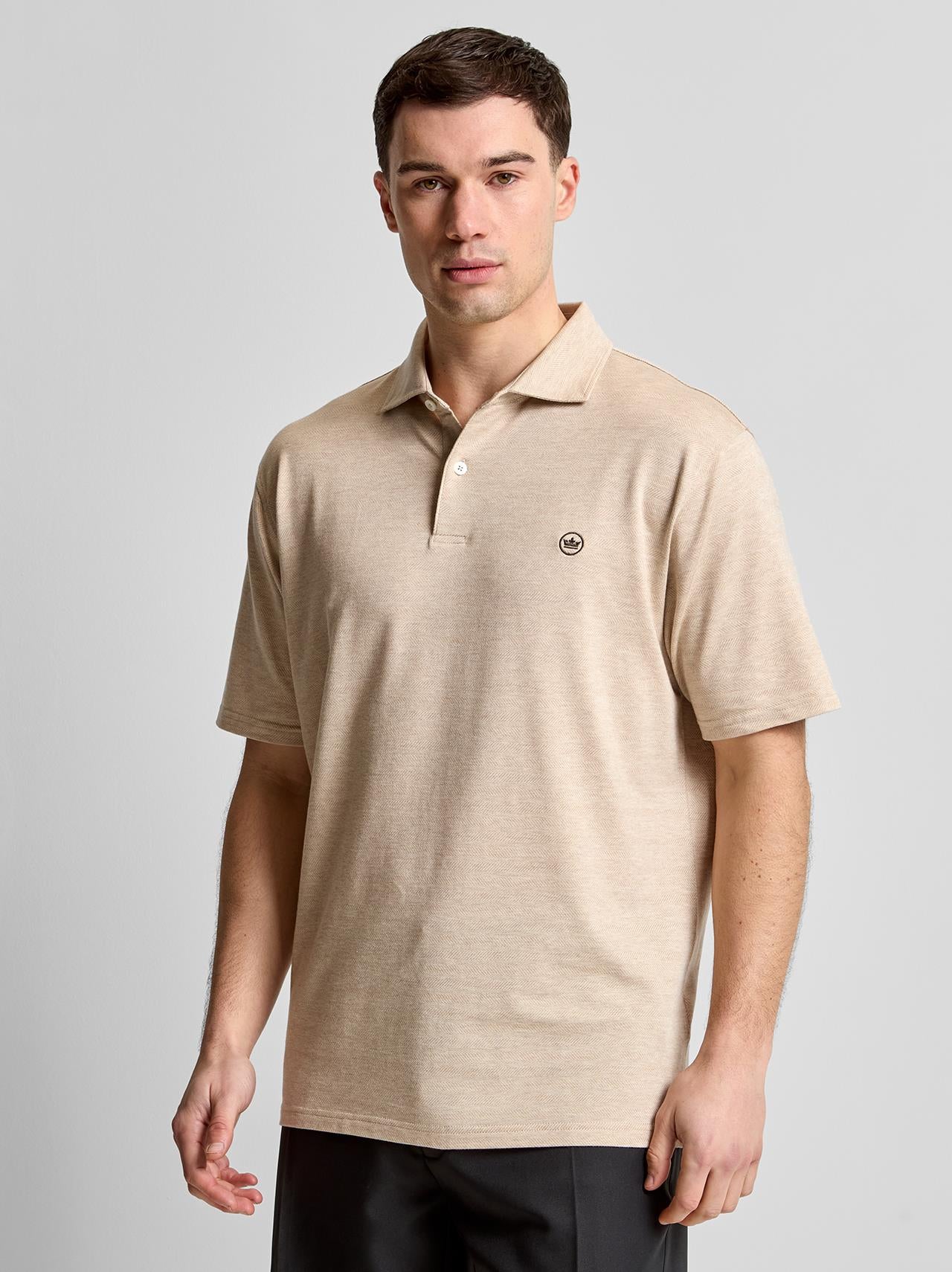 Excursionist Flex Herringbone Knit Polo Truffle