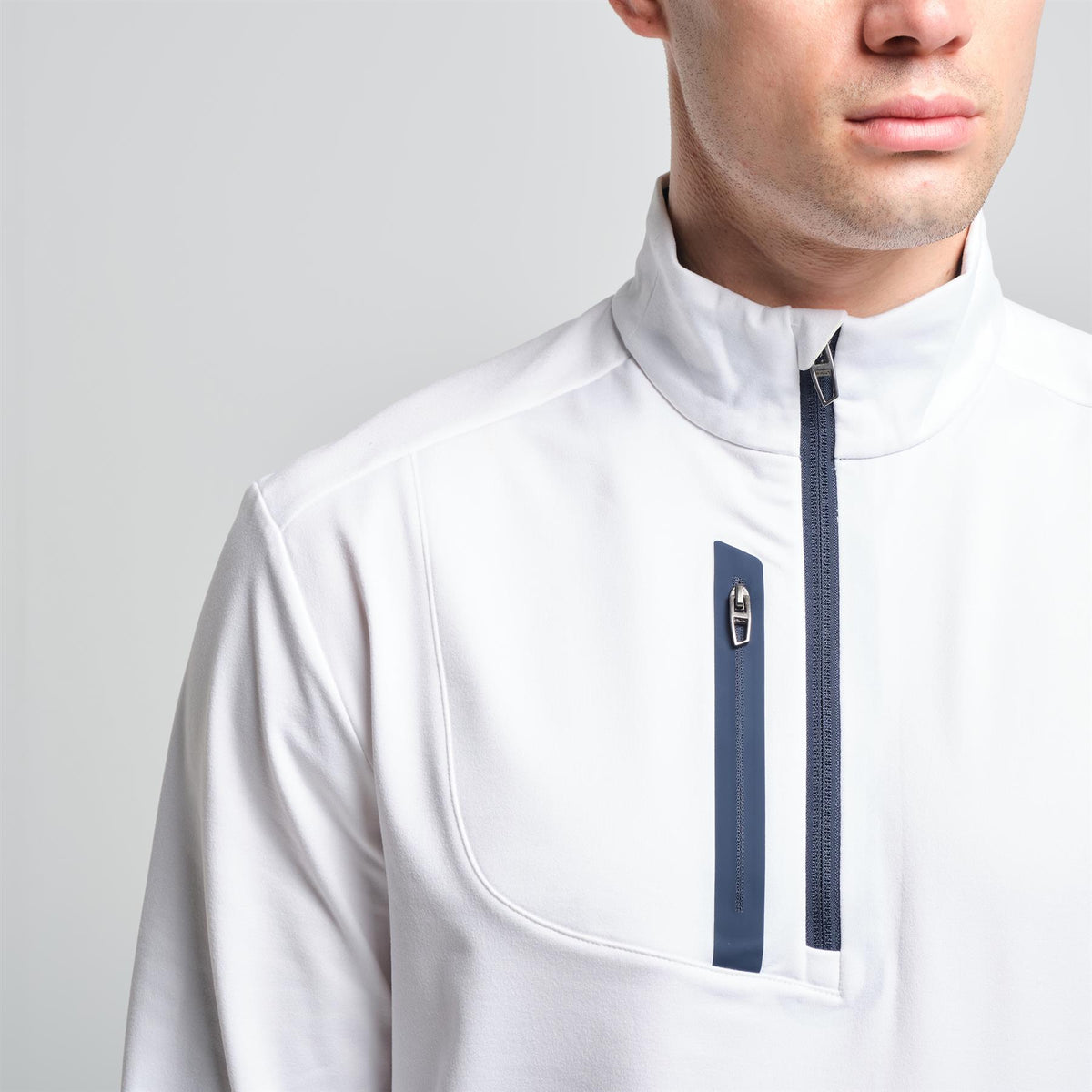 RLX Half Zip Stretch Jersey Pullover Ceramic White