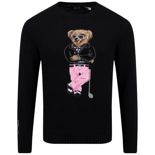 RLX Golf Bear Cotton Coolmax Knitted Sweatshirt Black - SS24