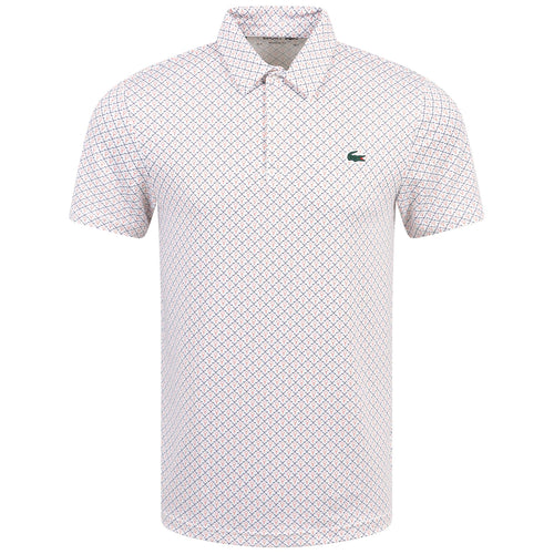 Golf Printed Recycled Polyester Regular Fit Polo White - AW23