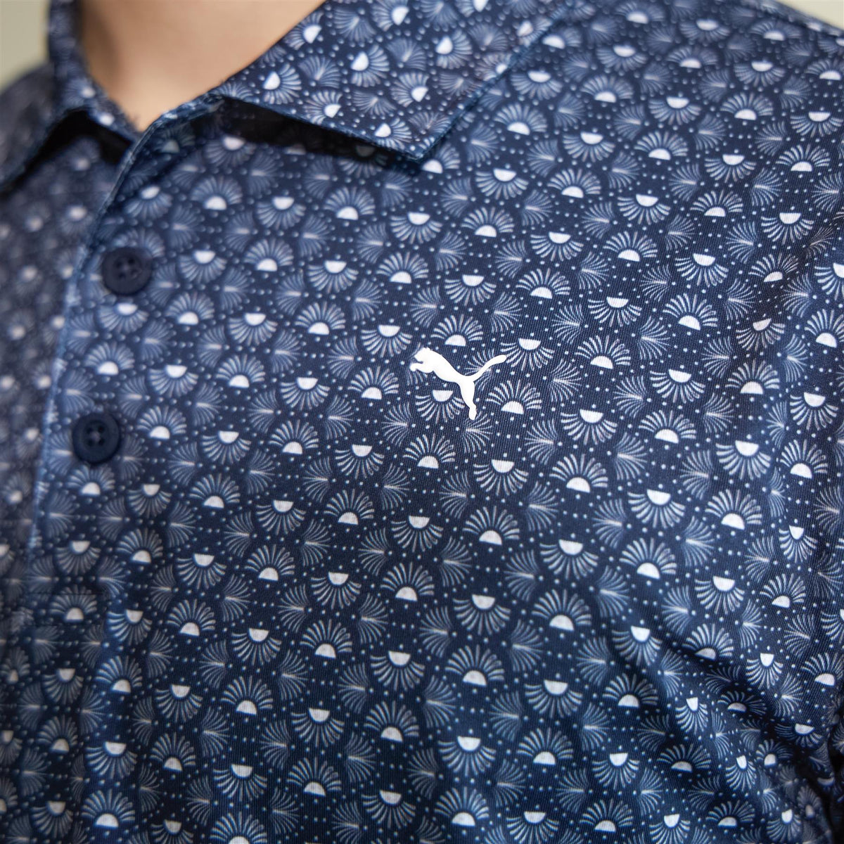 Boys Mattr Scallop Polo Shirt Deep Navy/White Gloe