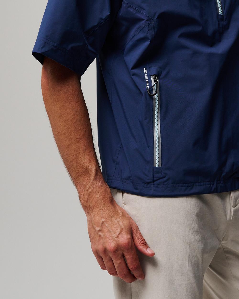 Power Torque Quarter Zip Half Sleeve Waterproof Blue Indigo/Icey