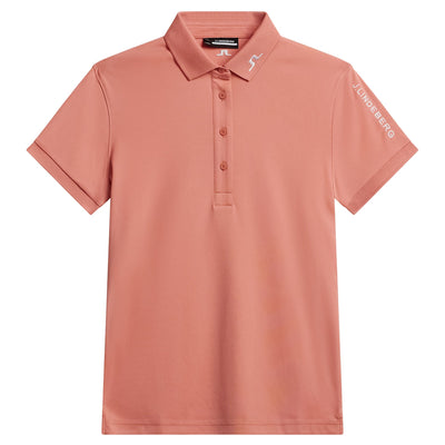 Damen Tour Tech TX Jersey Poloshirt Burnt Coral Pink – SS24