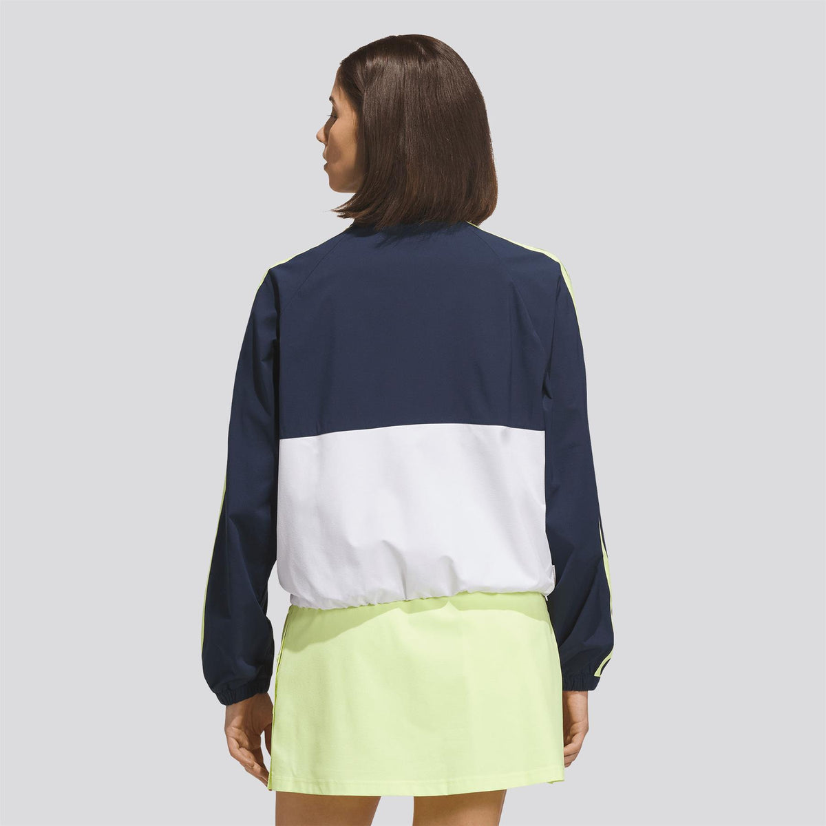 Beyond The Course Colour Block Twistweave Full Zip Jacket Collegiate Navy/White
