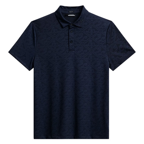 Bison Regular Jacquard Polo JL Navy - AW24