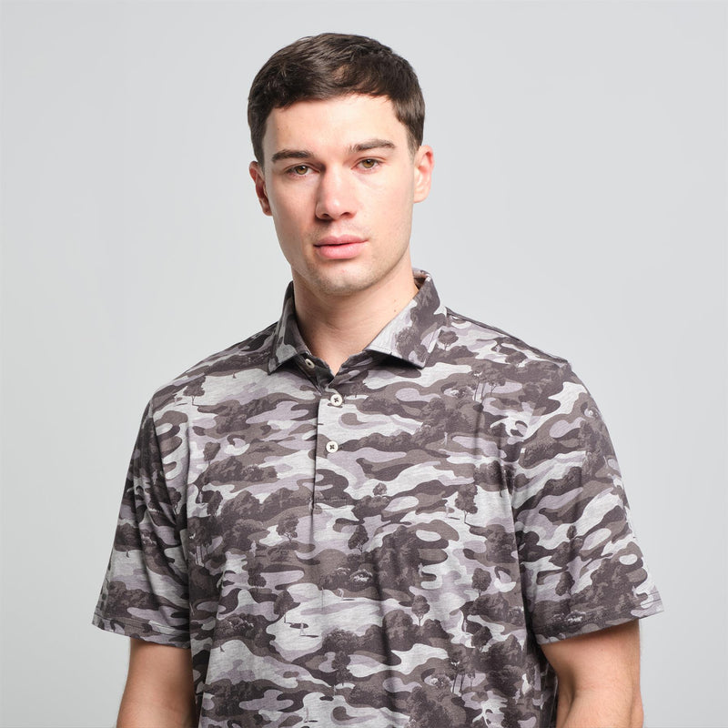 RLX Luxury Performance Jersey Polo Charcoal Grey Course Camo