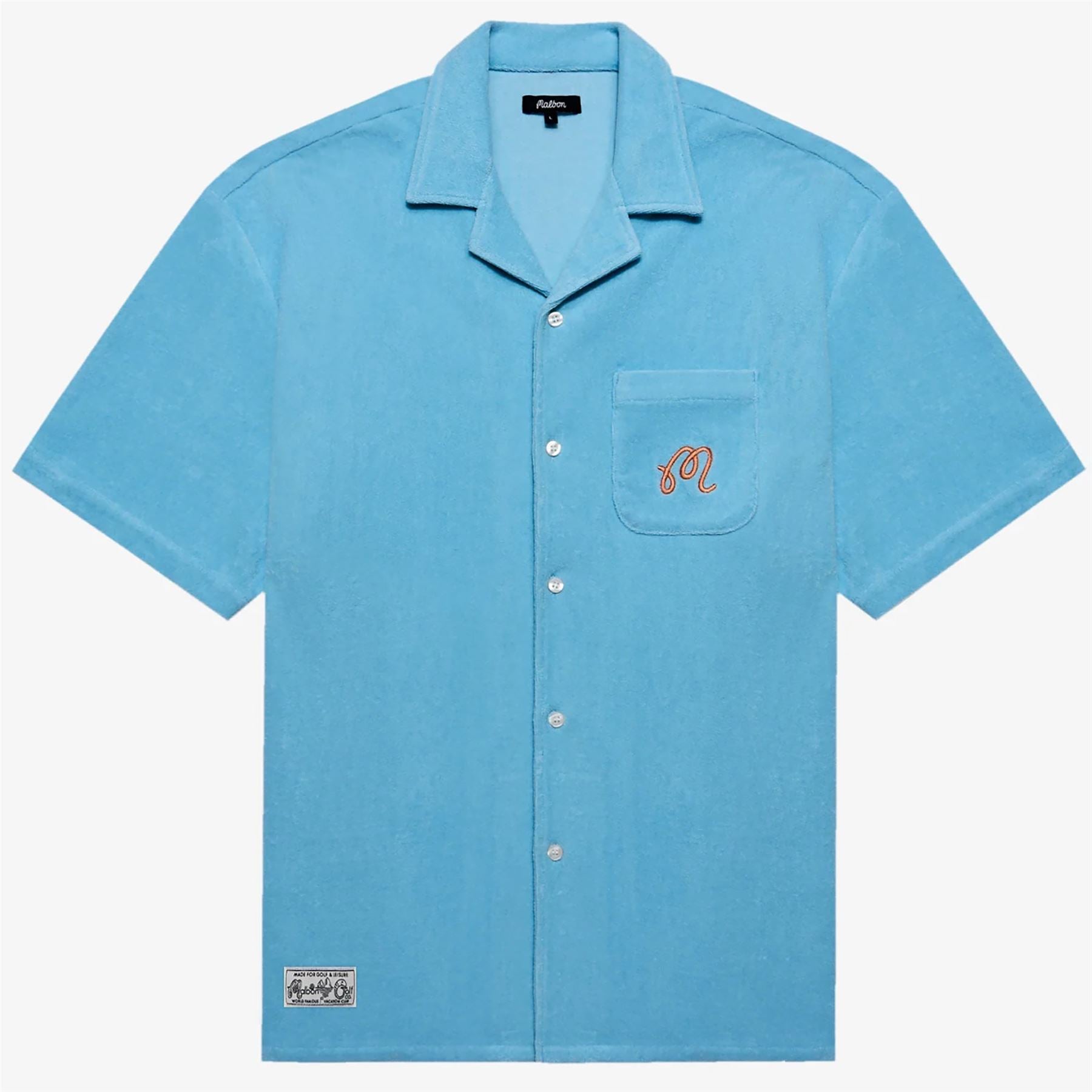 ■Malbon Golf■ Toko Toko Button Up Shirt SKY BLUE MAN □Malbon Golf□ Toko Toko Button Up Shirt SKY BLUE MAN
