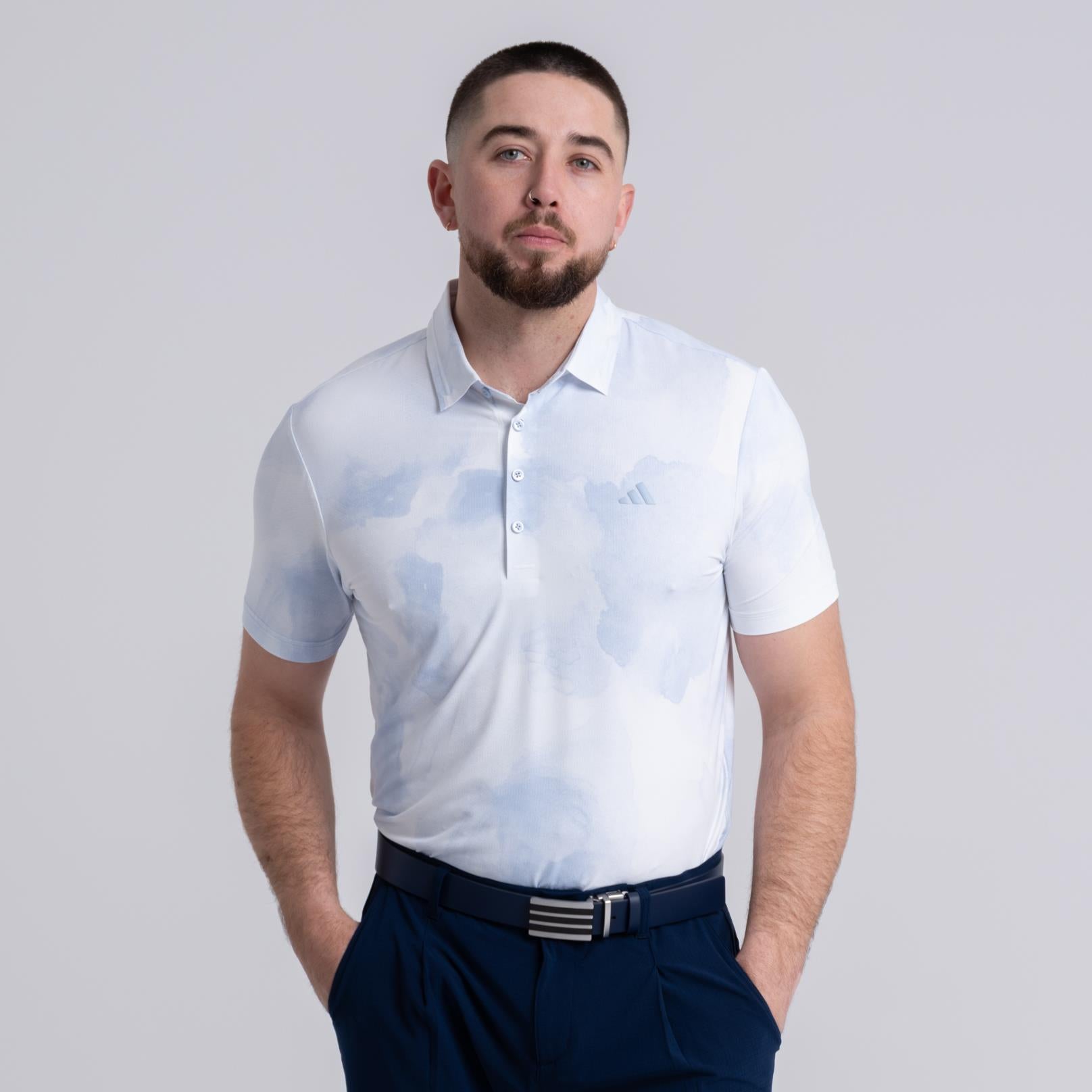 Ultimate365 Tour Printed Polo Wonder Blue/White