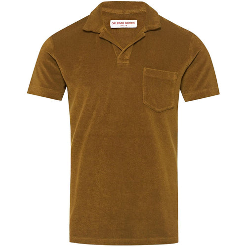 Frottee-Poloshirt Golden Khaki – AW23