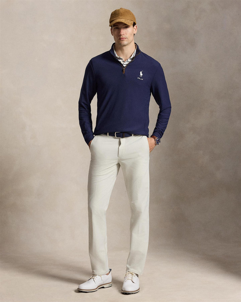 Mesh Quarter Zip Pullover Refined Navy