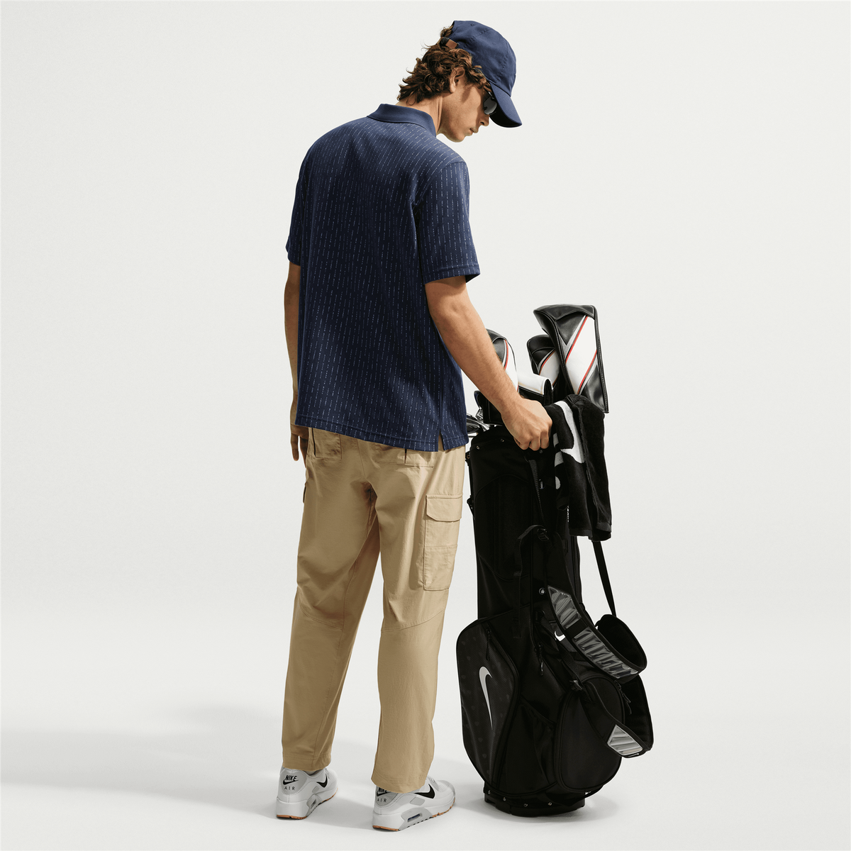 Dri-FIT Fairway Fresh Zip Polo College Navy/Limestone